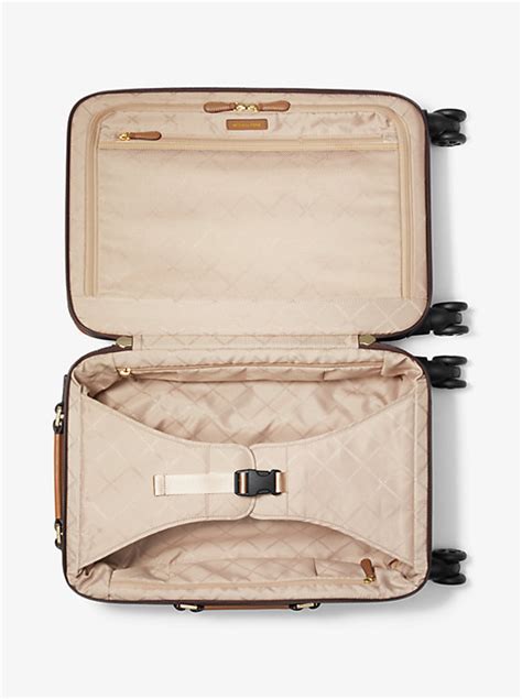 michael kors bedford travel extra-large logo stripe suitcase|Bedford Travel Extra.